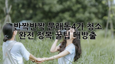 ✨ 반짝반짝✨ 문래동4가 청소 완전 정복! 꿀팁 대방출 🍯