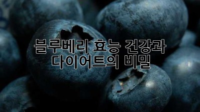 블루베리 효능: 건강과 다이어트의 비밀